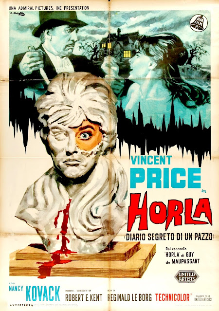 HORLA (DIARIO SEGRETO DI UN PAZZO). Italia. Cartel. Autor: Averardo Ciriello. Imprenta: Rotolito, Roma. DIARIO DE UN LOCO. Diary of a Madman. 1963. Estados Unidos. Dirección: Reginald Le Borg. Reparto: Vincent Price, Nancy Kovack, Chris Warfield, Elaine Devry, Stephen Roberts, Ian Wolfe, Lewis Martin, Mary Adams, Harvey Stephens, Edward Colmans, Dick Wilson, Nelson Olmsted, George Sawaya, Gloria Clark.