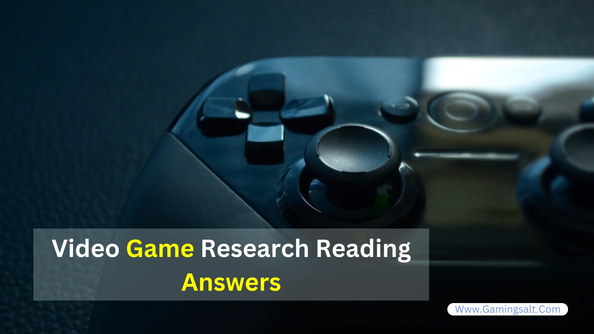 Video Game Research Reading Answers