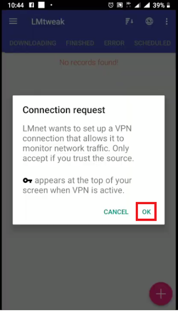 Accept VPN connection request