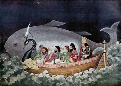 Manu y los siete Rishis, Diluvio Hindú