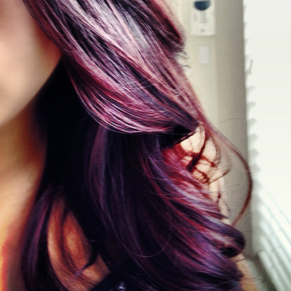 Purple Burgundy Hair Color