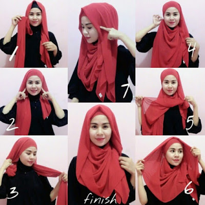 11+ Tutorial Hijab Pashmina Simple Tanpa Ciput Ninja Terbaru 2017