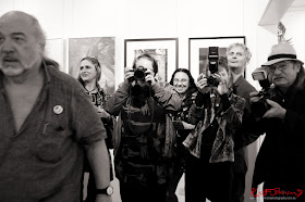 ‎Edmond Thommen and photographers at‎ BLENDEDnudes at M2 Gallery Photo by Kent Johnson for Street Fashion Sydney.