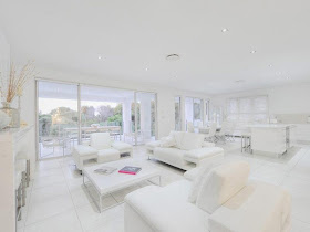Completely white home design, Queensland, Australia