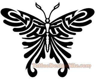 Tribal Butterfly Tattoo