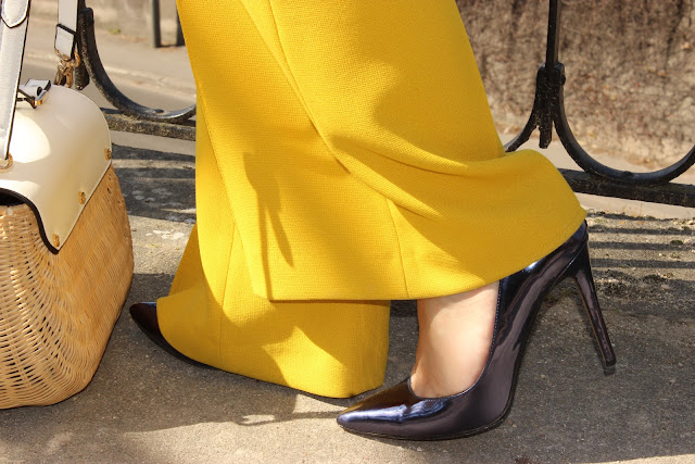 pantalon jaune zara, panier dune london, look du jour, les petites bulles de ma vie, mode