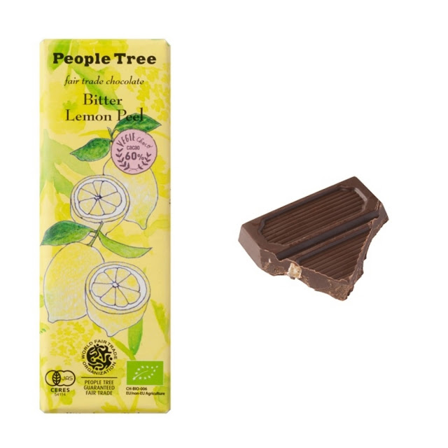 日本 People Tree 巧克力 心得 開箱 公平貿易 有機 黑可可 黑巧克力  糖漬檸檬皮 石榴 伴手禮 新年禮盒 聖誕交換禮物 樂天 蝦皮 フェアトレードチョコ・板チョコ・オーガニック ビター・レモンピール ザクロ