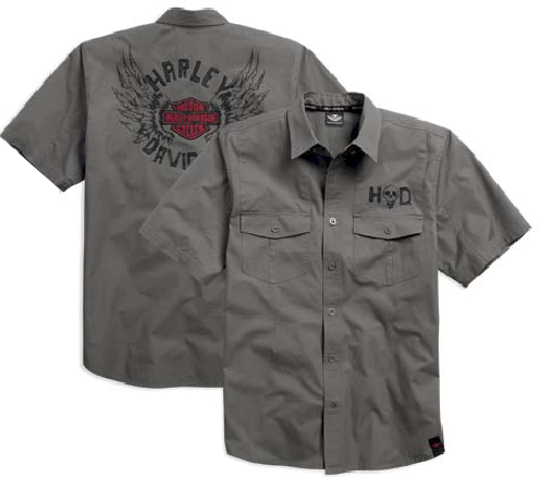 http://www.adventureharley.com/harley-davidson-mens-winged-woven-shirt-charcoal-96468-15vm