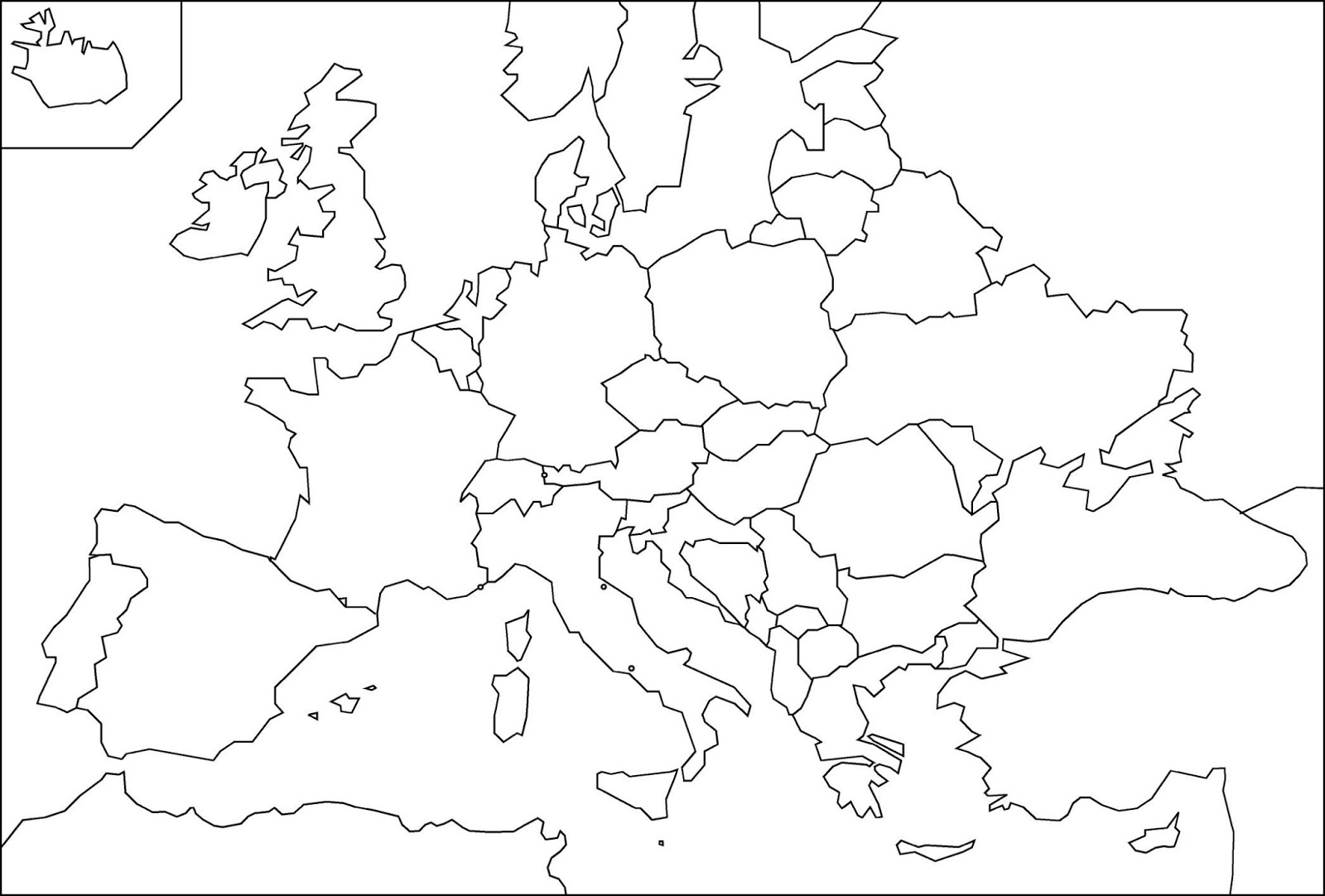 Cartina Muta Europa Politica