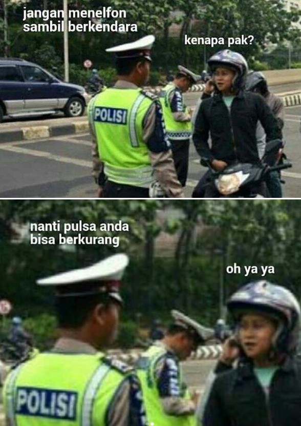 10 Meme Kocak 'Obrolan Polisi' Ini Bikin Ngakak, Absurd 