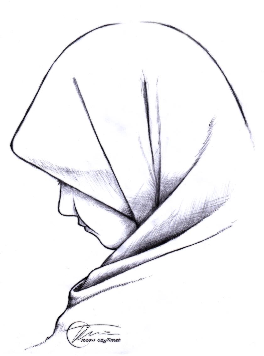 Gambar Sketsa Cowok Muslim Garlerisket