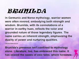 ▷ meaning of the name BRUNILDA (✔)