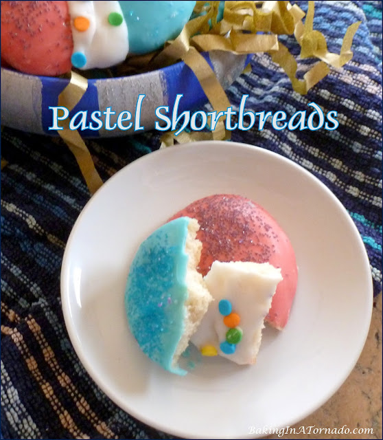 Pastel Shortbreads | recipe developed by www.BakingInATornado.com | #recipe #cookies