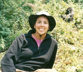 Abigail with mountain gorilla