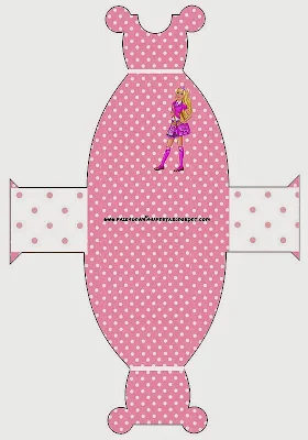 Barbie Princess School Free Printable Dress Box.