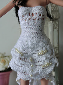 Vestido de noiva de crochê para Barbie, por Pecunia MillioM 8
