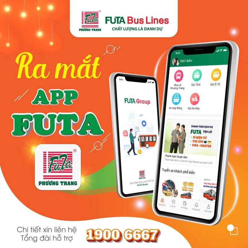 Đặt vé xe phương trang bến tre qua app Futa nhanh chóng