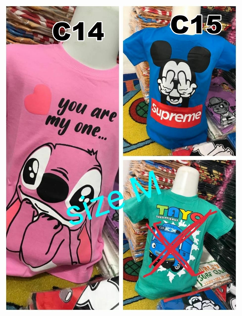 Kaos Distro Trend Lengan Pendek Ukuran M Cotton Combed