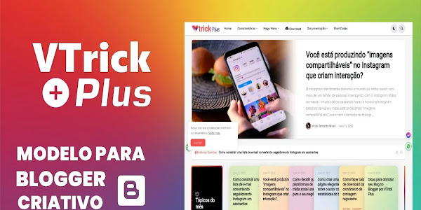 VTrick Plus v2.0 – Modelo para Blogger Leve, Rápido, e Criativo