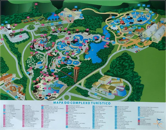 Mapa do Complexo do Rio Quente Resorts