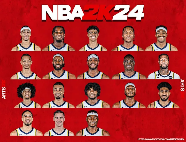 NBA 2K24 Indiana Pacers 2023-2024 Headshots