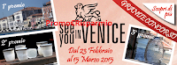 Logo ''See you in Venice'' vinci Venezia, 1 servizio bicchieri e 1 vaso di Murano