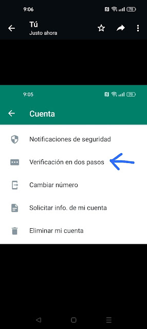 Activar la verificación en dos pasos