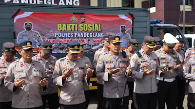 Kirim Bantuan, Polres Pandeglang Peduli Korban Bencana Gempa Cianjur