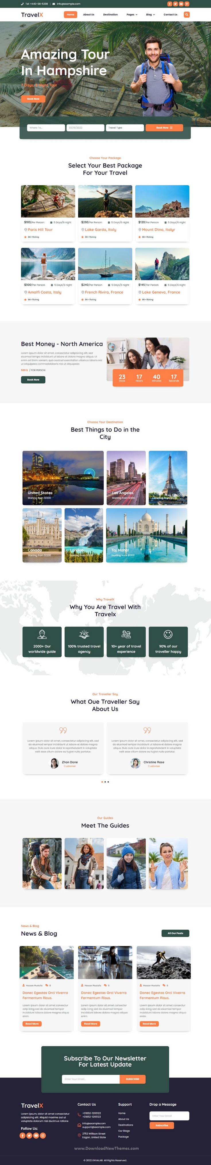 Download Travels Tourism Agency Elementor Template Kit