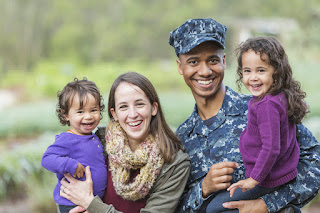 military family with two young kids