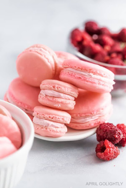 Raspberry Macarons