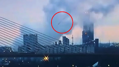 Large UFO flies into building during live news broadcast Toledo, Ohio January 2022.
