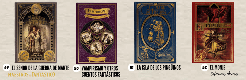 coleccion maestros del fantastico mexico, El señor de la guerra de Marte, Vampirismo y otros cuentos fantásticos, La isla de los pingüinos, El monje