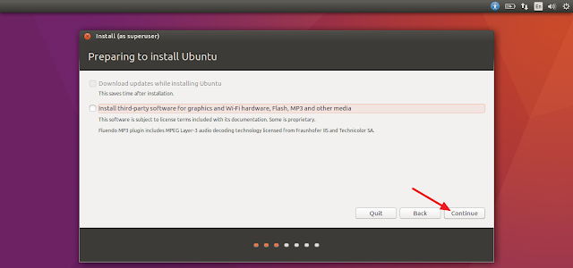 Preparing to install Ubuntu