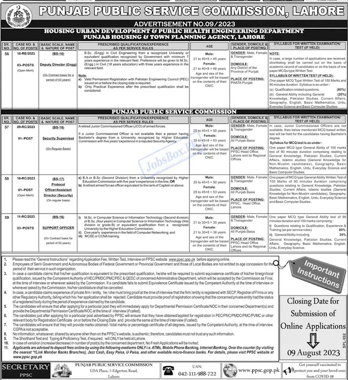 Apply Now  PPSC Jobs 2023 Punjab Public Service Commission Vacancies