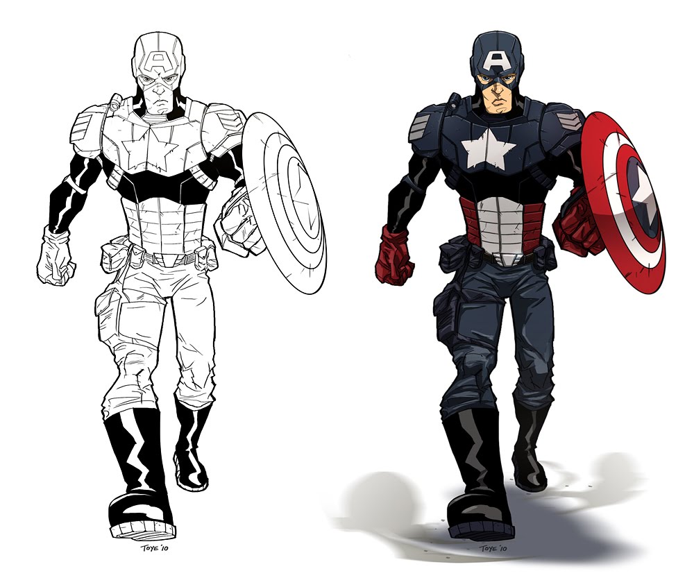 Comic world: Captain America Coloring Pages