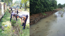 Jalan Penghubung 3 Desa Terendam Banjir, Polisi Langsung Buat Saluran Irigasi