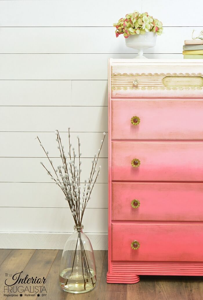 Pink Ombre Waterfall Dresser