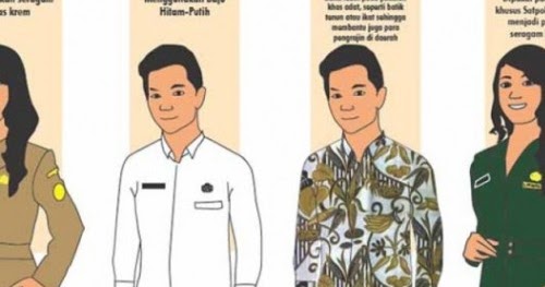 36 Baru Aturan  Baju  Batik Pns  Baju  Dinas 