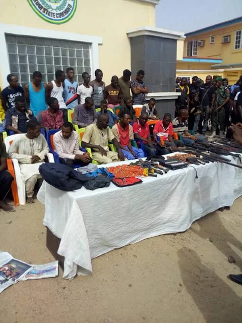 Photos: Police parade 30 deadly kidnappers, armed robbers terrorizing Okene-Lokoja-Kabba road