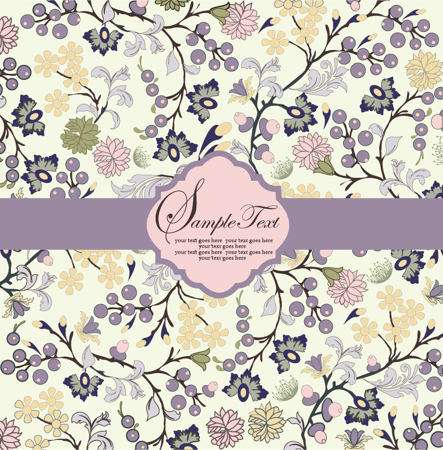 Free Vector がらくた素材庫 帯付きの美しい花柄表紙見本 Beautiful Flowers Patterns Background イラスト素材 Free Vector がらくた素材庫 帯付きの美しい花柄表紙見本 Beautiful Flowers Patterns Background イラスト素材