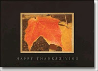 Fallen Leaves Recycled Thanksgiving Card