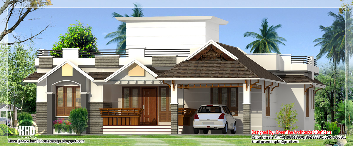 1400 sq feet 3 bedroom single  storey house  Indian Home  Decor