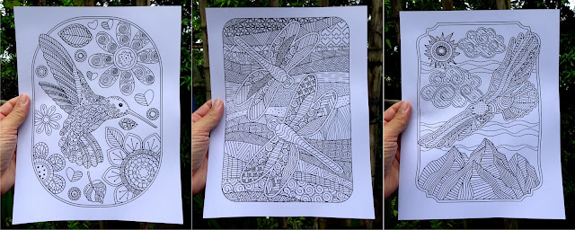 Zentangle Animals with Wings
