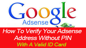 how to verify your adsense address without pin