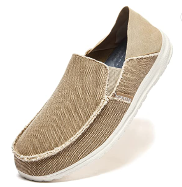 Mens Casual Slip on Shoes Canvas Comfortable Lightweight Men's Loafers & Slip-Ons Slippers with Arch Support