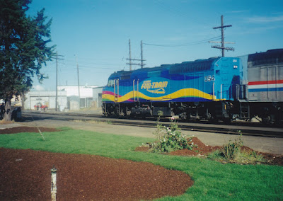 Amtrak F40PH #354 in Vancouver, Washington, in July, 1999