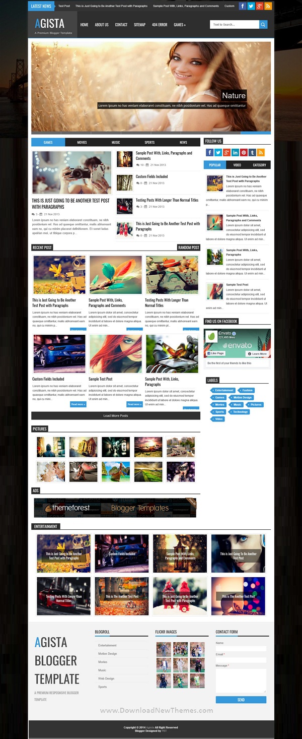 Responsive Multipurpose Blogger Template 