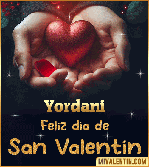 Gif de feliz día de San Valentin Yordani