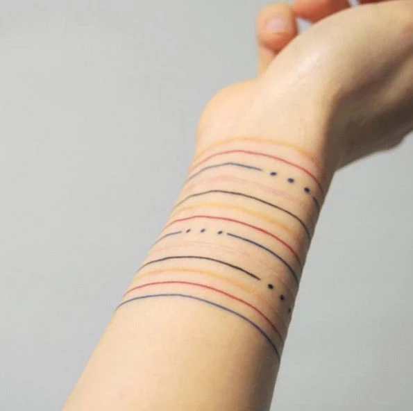 Tatuaje de código morse